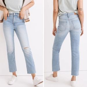 NEW Madewell Tall Perfect Vintage Jean in Coney Wash: Destroyed Edition, 31T
